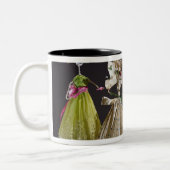 Dames op de dag van de dood, uit Oaxaca Tweekleurige Koffiemok (Links)