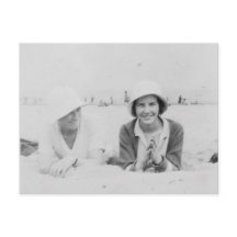 Dames op doorsnee zwart-wit Afbeelding Briefkaart