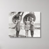 Dames op het strand, 1920 canvas afdruk (Voorkant)
