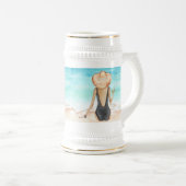 Dames op het strand bierpul (Voorkant rechts)