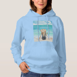 Dames op het strand hoodie