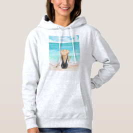 Dames op het strand hoodie
