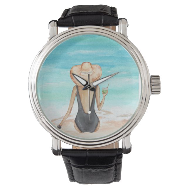 Dames op het strand horloge (Voorkant)