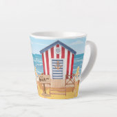 Dames op het strand latte mok (Rechterhoek)