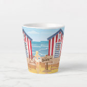 Dames op het strand latte mok (Voorkant)