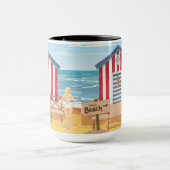 Dames op het strand mok (Midden)