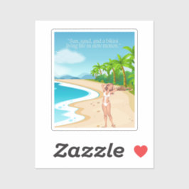 Dames op het strand sticker