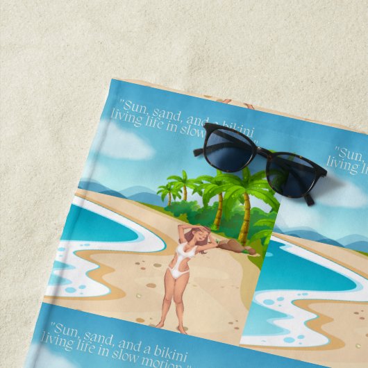 Dames op het strand strandlaken (In situ)