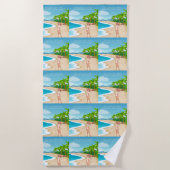 Dames op het strand strandlaken (Voorkant)