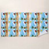 Dames op het strand strandlaken (Voorkant)