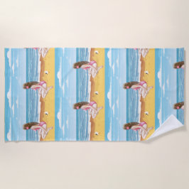 Dames op het strand strandlaken