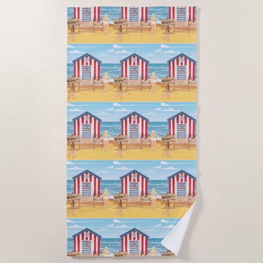 Dames op het strand strandlaken (Voorkant)