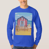 Dames op het strand t-shirt (Voorkant)