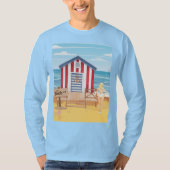 Dames op het strand t-shirt (Voorkant)