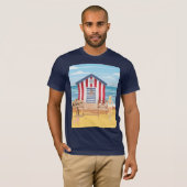 Dames op het strand t-shirt (Voorkant volledig)