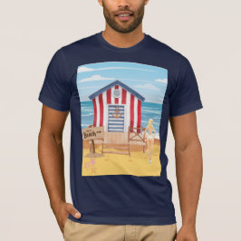 Dames op het strand t-shirt