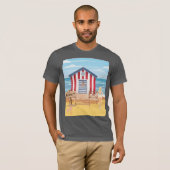 Dames op het strand t-shirt (Voorkant volledig)