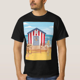 Dames op het strand t-shirt