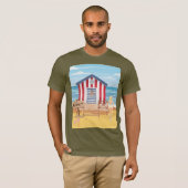 Dames op het strand t-shirt (Voorkant volledig)