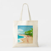 Dames op het strand tote bag (Achterkant)