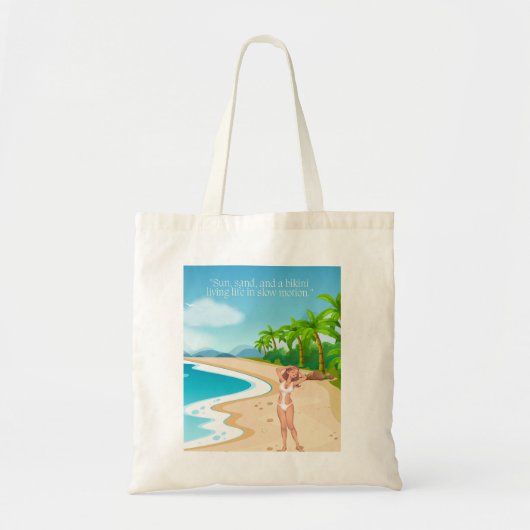 Dames op het strand tote bag (Voorkant)