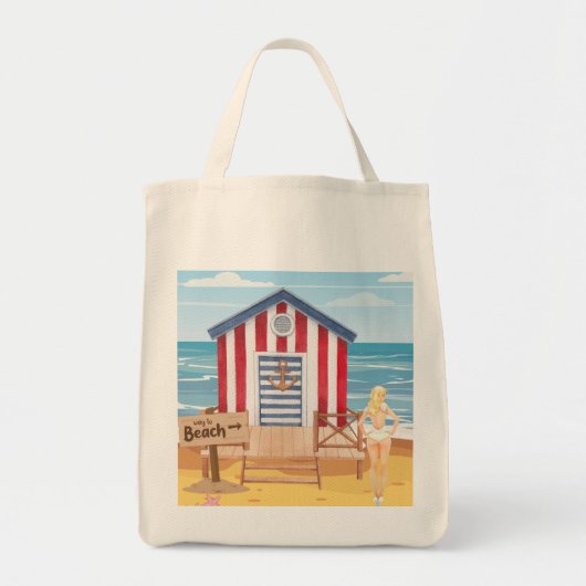 Dames op het strand tote bag (Voorkant)