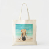 Dames op het strand tote bag (Voorkant)