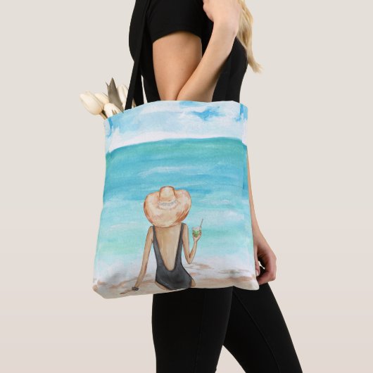 Dames op het strand tote bag (Dichtbij)