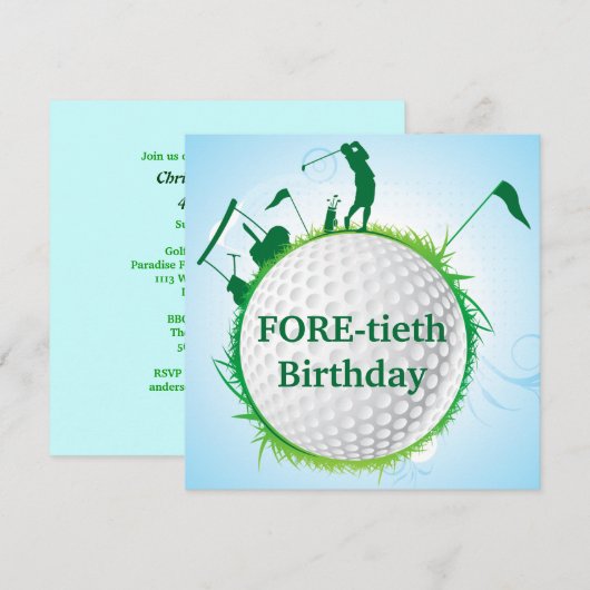 Dames op uitnodiging van Birthday. (Voorkant / Achterkant)