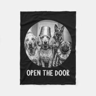 Dames Open De Deur Zombie Honden Grappig Halloween Fleece Deken