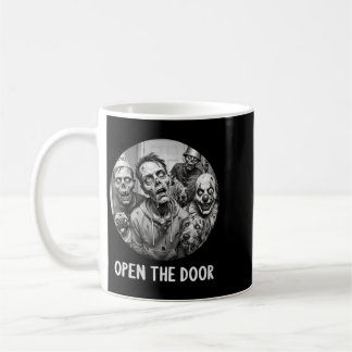 Dames Open De Deur Zombie Honden Grappig Halloween Koffiemok