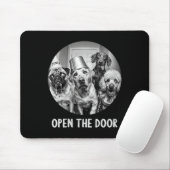 Dames Open De Deur Zombie Honden Grappig Halloween Muismat (Met muis)