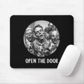 Dames Open De Deur Zombie Honden Grappig Halloween Muismat (Met muis)