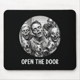 Dames Open De Deur Zombie Honden Grappig Halloween Muismat