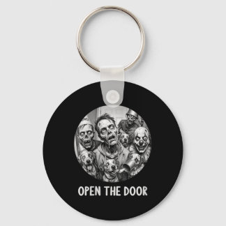 Dames Open De Deur Zombie Honden Grappig Halloween Sleutelhanger