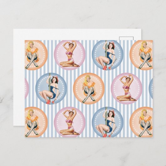 Dames opknappen - Retro-modellen pinups Briefkaart (Voorkant / Achterkant)