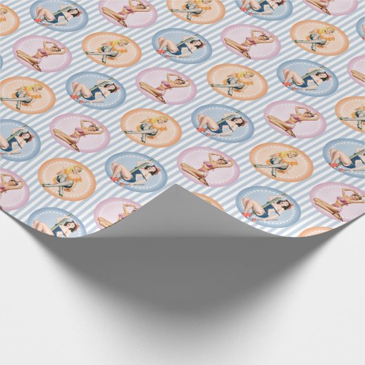 Dames opknappen - Retro-modellen pinups Cadeaupapier (Hoek)