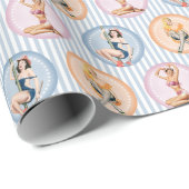 Dames opknappen - Retro-modellen pinups Cadeaupapier (Rol Hoek)