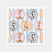 Dames opknappen - Retro-modellen pinups Servet (Voorkant)