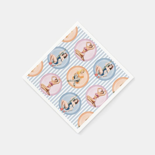 Dames opknappen - Retro-modellen pinups Servet (Hoek)