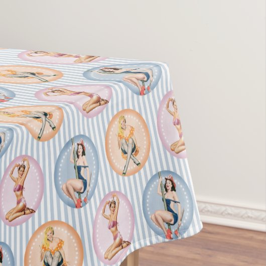 Dames opknappen - Retro-modellen pinups Tafelkleed (Voorbeeld)