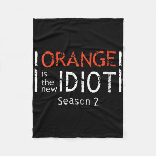 Dames Oranje Is De Nieuwe Idioot Funny Quote V-hal Fleece Deken