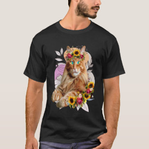 Dames Oranje Kat Eigenaar voor Meisjes Huisdier Bl T-shirt