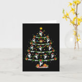 Dames Orca Kerstboom Lichtjes Grappig Zee Dier Kaart (Gele Bloem)