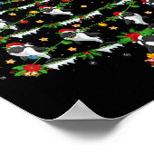 Dames Orca Kerstboom Lichtjes Grappig Zee Dier Poster (Hoek)