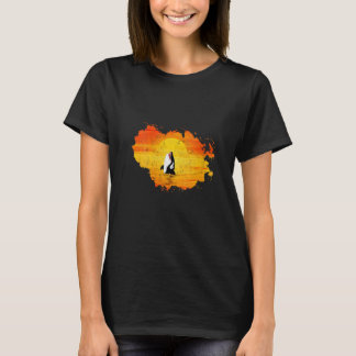 Dames Orca Oceaan Dier Walvis  Zonsondergang Moord T-shirt