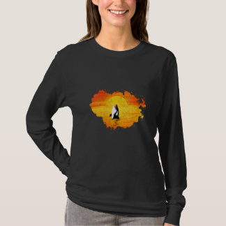 Dames Orca Oceaan Dier Walvis  Zonsondergang Moord T-shirt