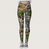 Dames Otter Fotocollage Leggings. Leggings (Voorkant)