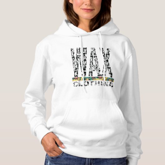 Dames oude hiphophoodie van de school - Waskleding Hoodie (Voorkant)