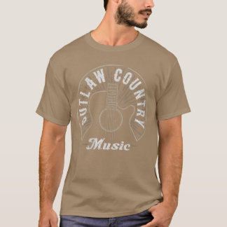 Dames Outlaw Country Music Gitaar Overzicht VNeck T-shirt